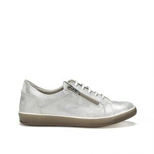 Dorking By Fluchos Karen Silver Metallic Lace Shoes Sneakers